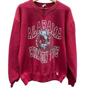 Vintage 90s Alabama Crimson Tide red Russell crewneck sweatshirt Size Large